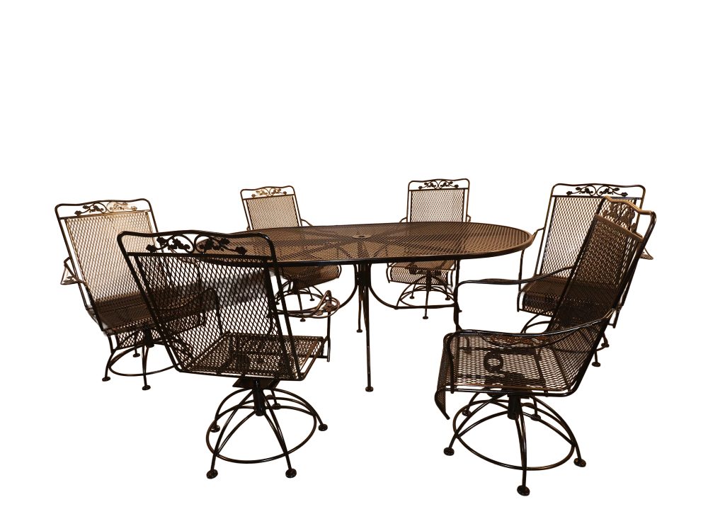 Meadow Craft "Dogwood" iron family patio set