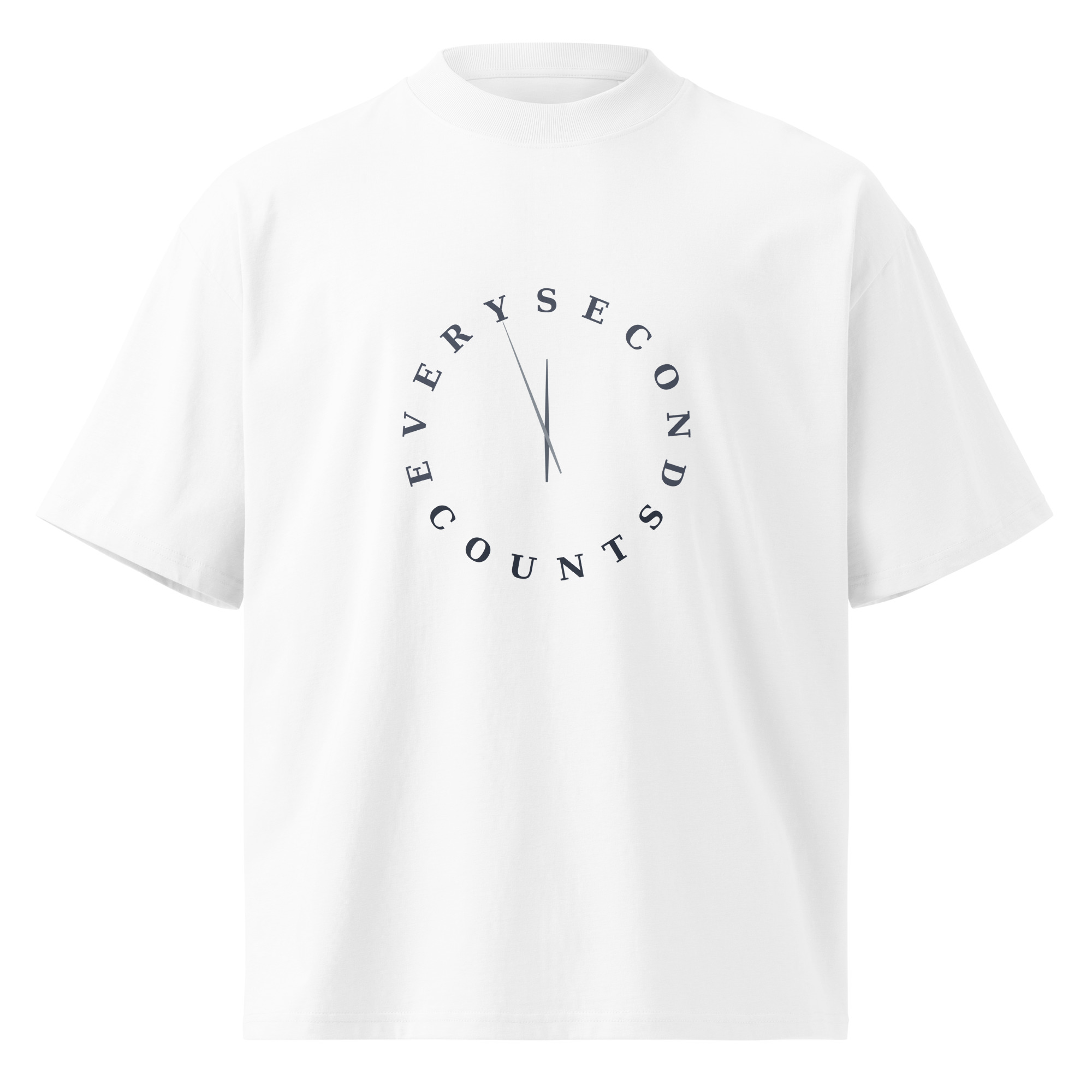 Unisex organic oversized high neck t-shirt